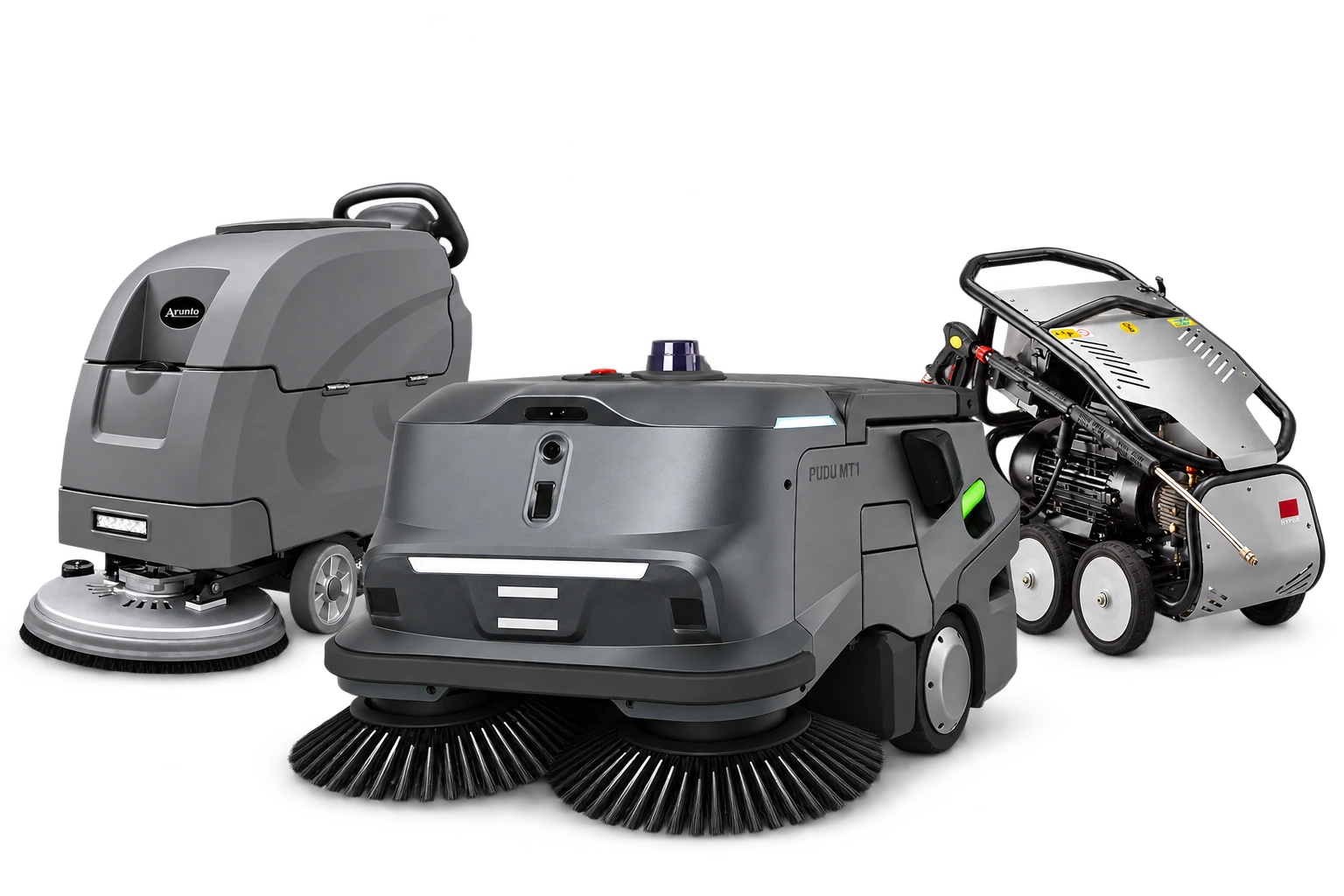 Padlósúroló, MT1 robot seprőgép és nagynyomású mosó