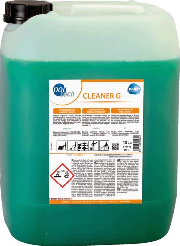 Poltech Cleaner G, 10l, erősen olajos felületekre ajánlott ésványi és szintetikus olajok eltávolítására