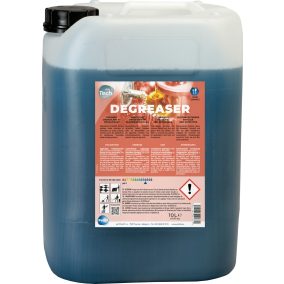   Poltech Degreaser , 10L, általános zsíroldó, ajánlott padlósúroló gépekbe megfelelő arányban keverve