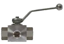 3 utas szelep, rozsdamentes 1/4"  500bar